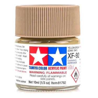 Tamiya 81792 Acrylic Paint XF-92 Yellow Brown 10ml